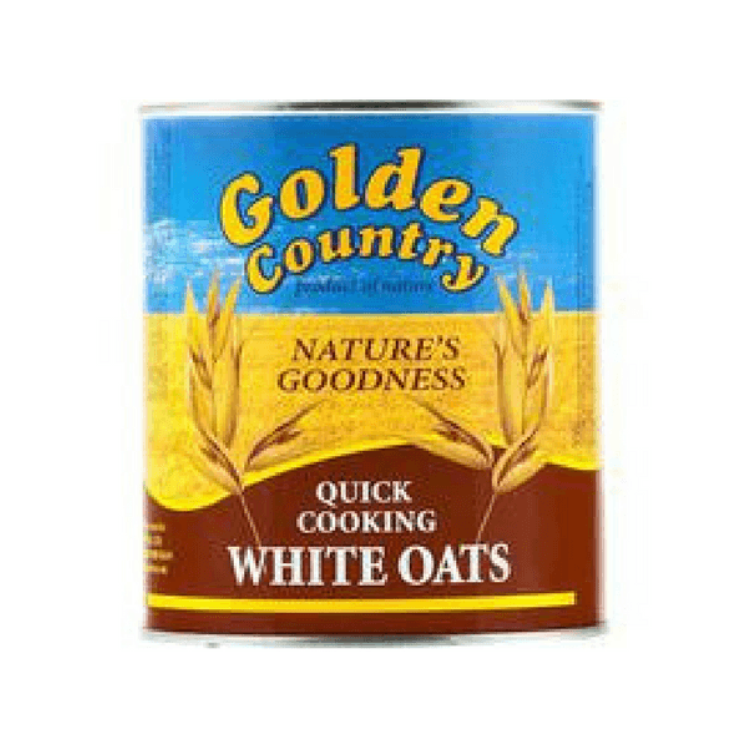 GOLDEN COUNTRY WHITE OATS IN TINS 500G